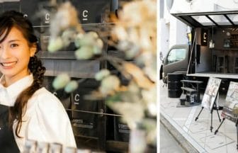 「渋谷ヨシモト∞ホール屋外 BAR TRUCK MEDIA TLUX内」移動型コーヒーショップ「C COFFEE BAR」