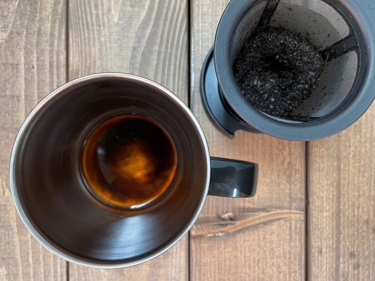 メッシュを通った粉は少量