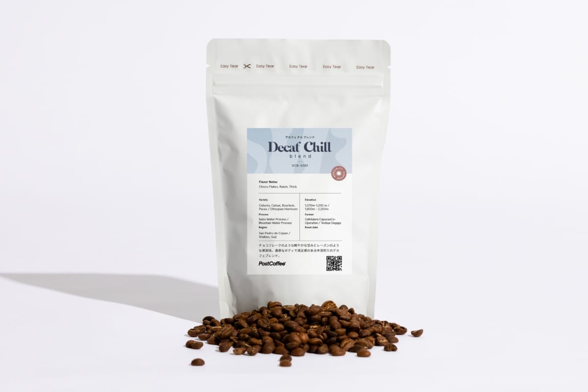 PostCoffeeからデカフェブレンドが新発売!カフェイン除去率99.9%