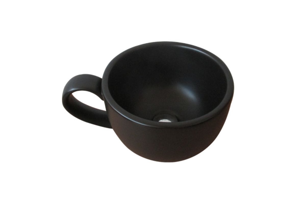 洗面台がコーヒーカップ型に!新色マットブラックが追加。