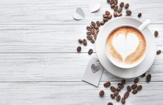 A cup of coffee with heart pattern | コーヒーステーション