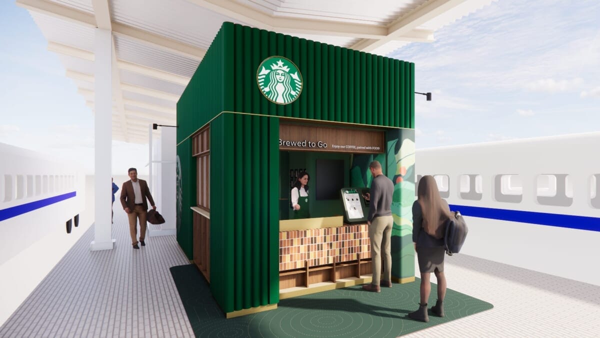 新幹線ホーム上では全国初となるスターバックス店舗がオープン