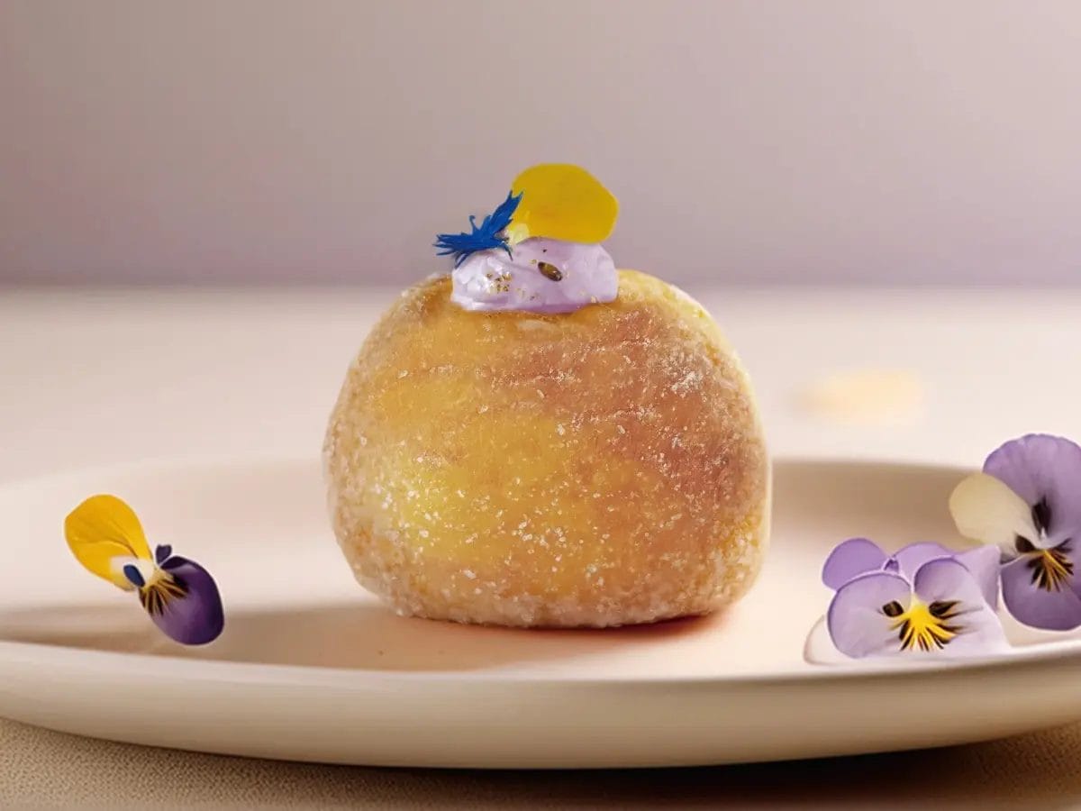 花の港ドーナツのクローズアップ